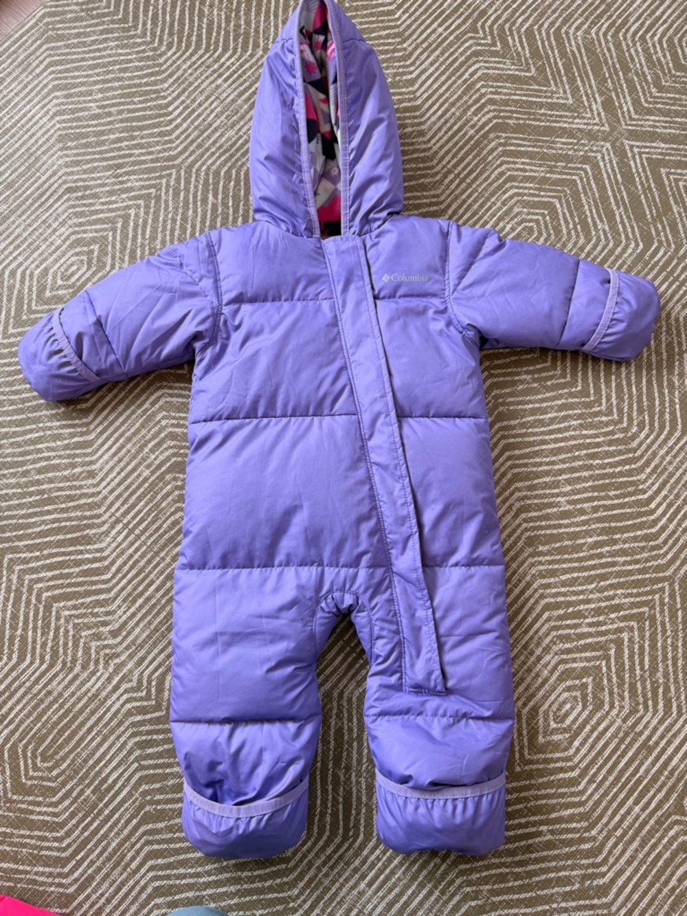 Columbia Lavender Hooded Infant Snow Bunting